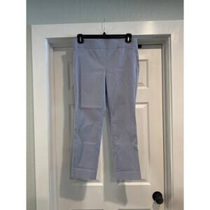 Anne Klein Blue White Striped Pull-on Pants Women's Size Medium